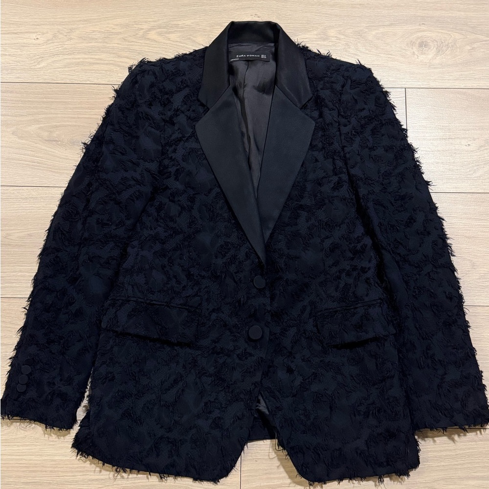 Navy Textured Blazer